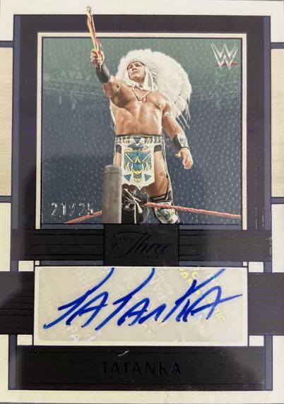 Tatanka [Blue] #LA-TTK Prices | 2024 Panini Three Count WWE Legendary ...