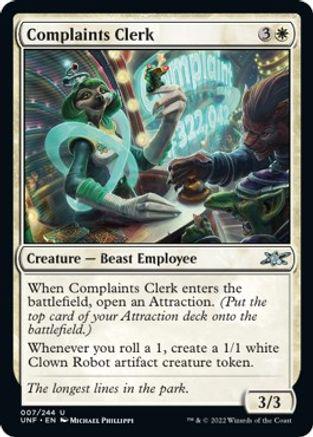 Complaints Clerk (Magic Unfinity)