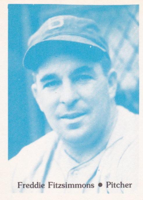 Freddie Fitzsimmons #20 1978 Tcma 1941 Brooklyn Dodgers Baseball