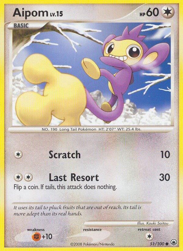 Aipom #51 Pokemon Majestic Dawn