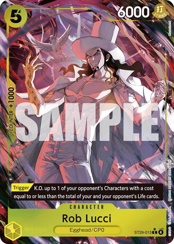 one piece card game rob lucci One Piece Card OP09-038 C Rob Lucci Japanese TCG — ToysOneJapan main image 1