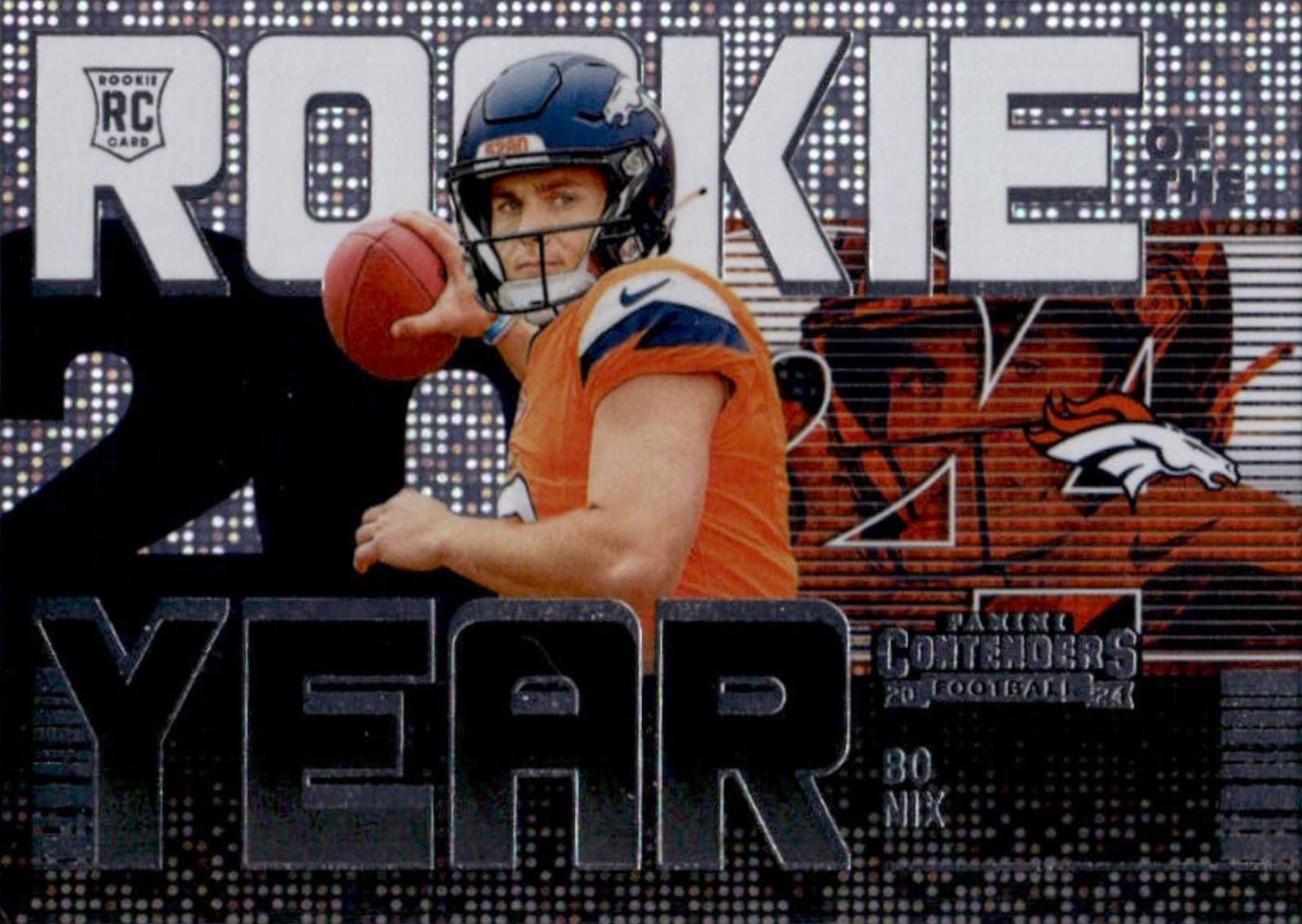 2024 Panini Contenders Rookie of the Year Bo Nix #19 card