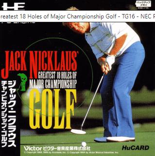 Jack Nicklaus' Greatest 18 Holes of Major Championship Golf JP PC Engine