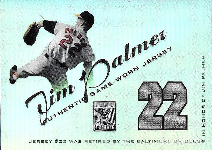 Jim Palmer #RJ-JPA 2001 Topps Tribute Game Worn Jersey Baseball