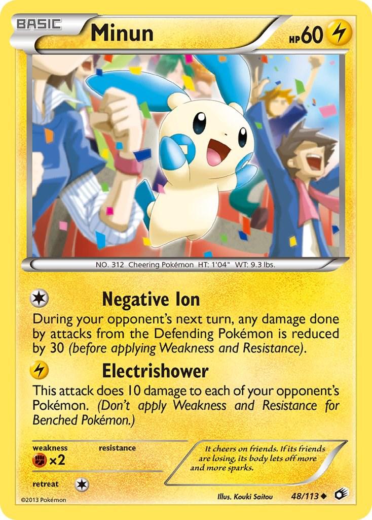 Minun #48 Pokemon Legendary Treasures