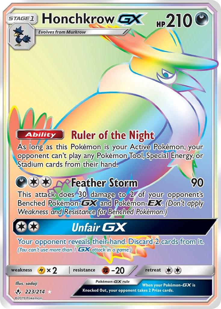 Honchkrow GX #223 Pokemon Unbroken Bonds