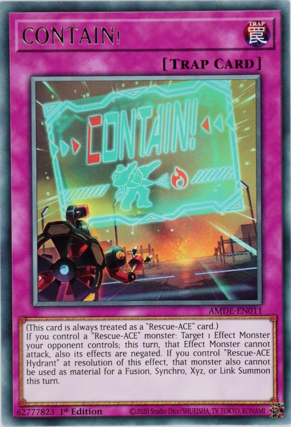 CONTAIN! AMDE-EN011 YuGiOh Amazing Defenders