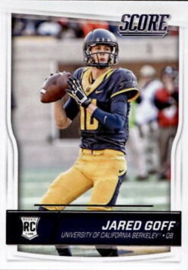 Jared Goff #332 Football Cards 2016 Panini Score