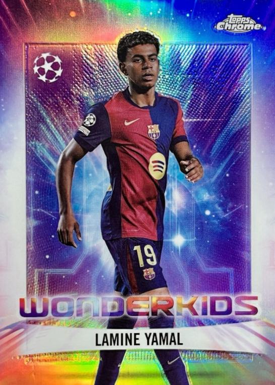 Lamine Yamal #WK-1 Soccer Cards 2024 Topps Chrome UEFA Wonderkids