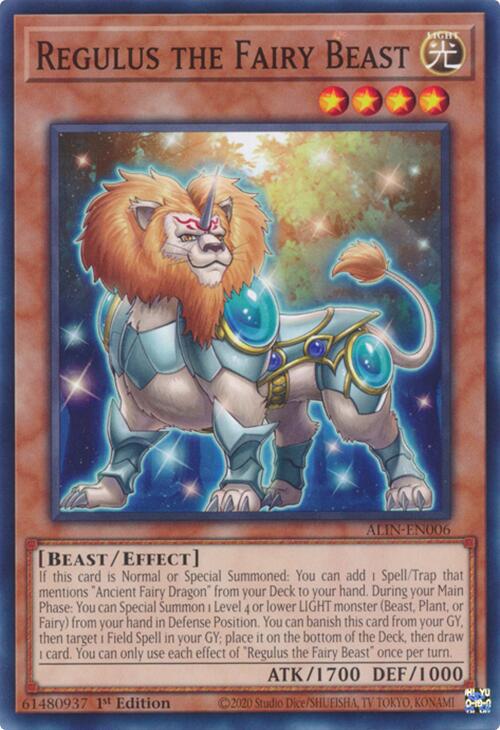 Regulus the Fairy Beast ALIN-EN006 YuGiOh Alliance Insight