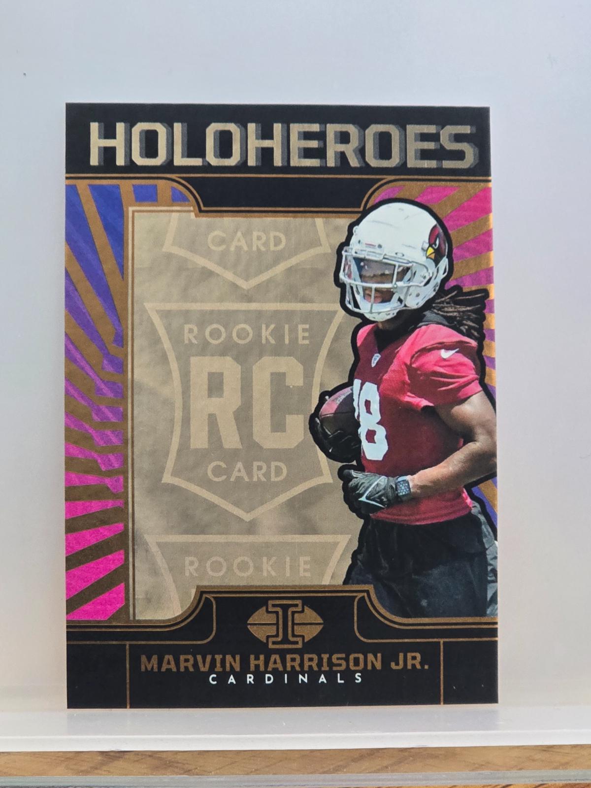 Marvin Harrison Jr. #9 Football Cards 2024 Panini Illusions HoloHeroes Rookie