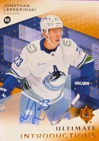 Jonathan Lekkerimaki #UI-LE 2024 Ultimate Collection Introductions Autograph Hockey