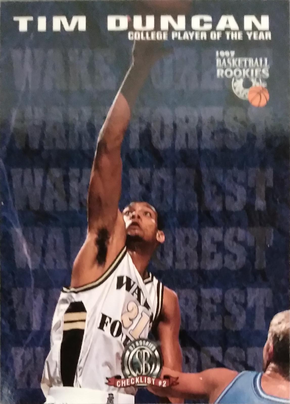 Tim Duncan #72 1997 Score Board Rookies Basketball