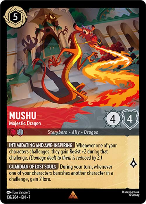 Mushu - Majestic Dragon #137 Lorcana Archazia's Island