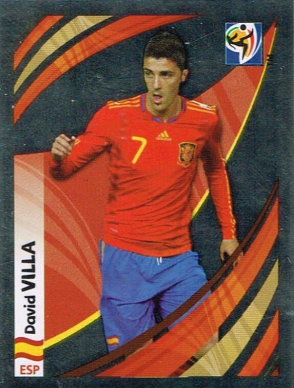 David Villa #Q 2010 Panini South Africa FIFA World Cup Sticker