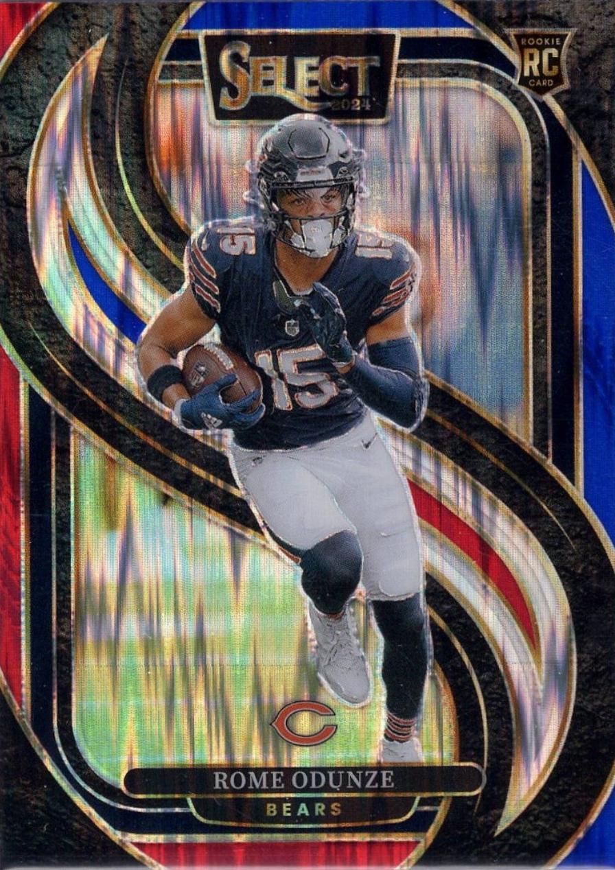 Rome Odunze [Red Blue Prizm Shock] #136 Prices [Rookie] | 2024
