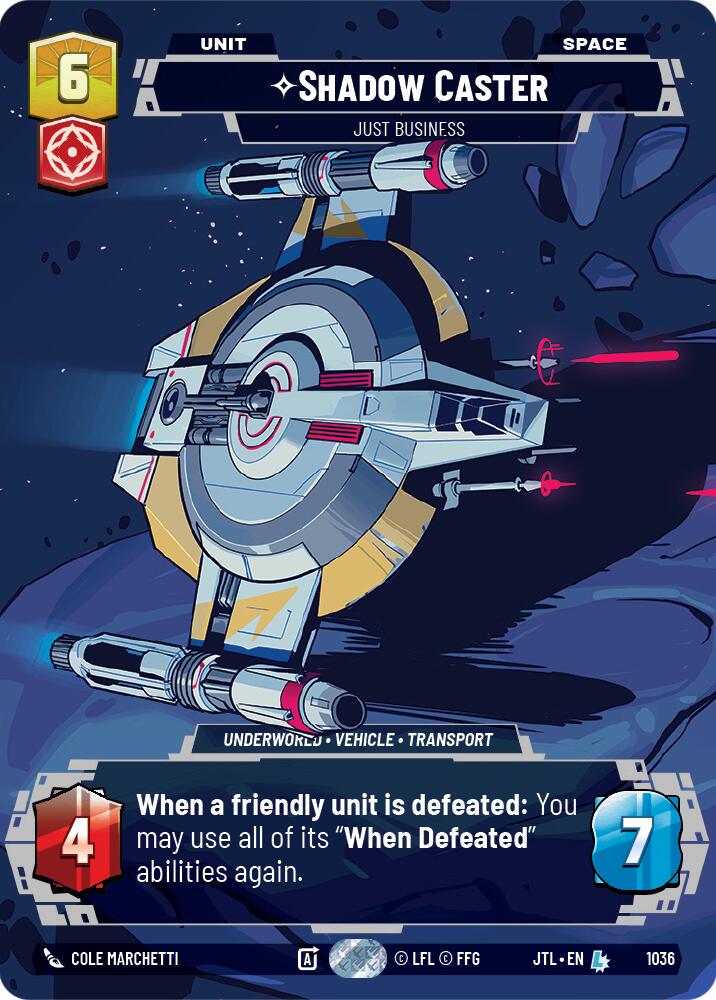 Shadow Caster - Just Business #1036 Star Wars Unlimited: Jump to Lightspeed
