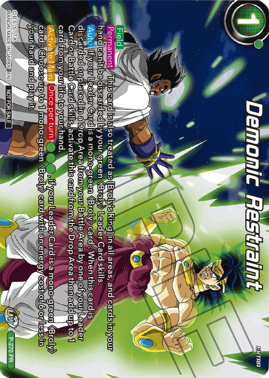 Demonic Restraint P-270 Dragon Ball Fusion World Promos