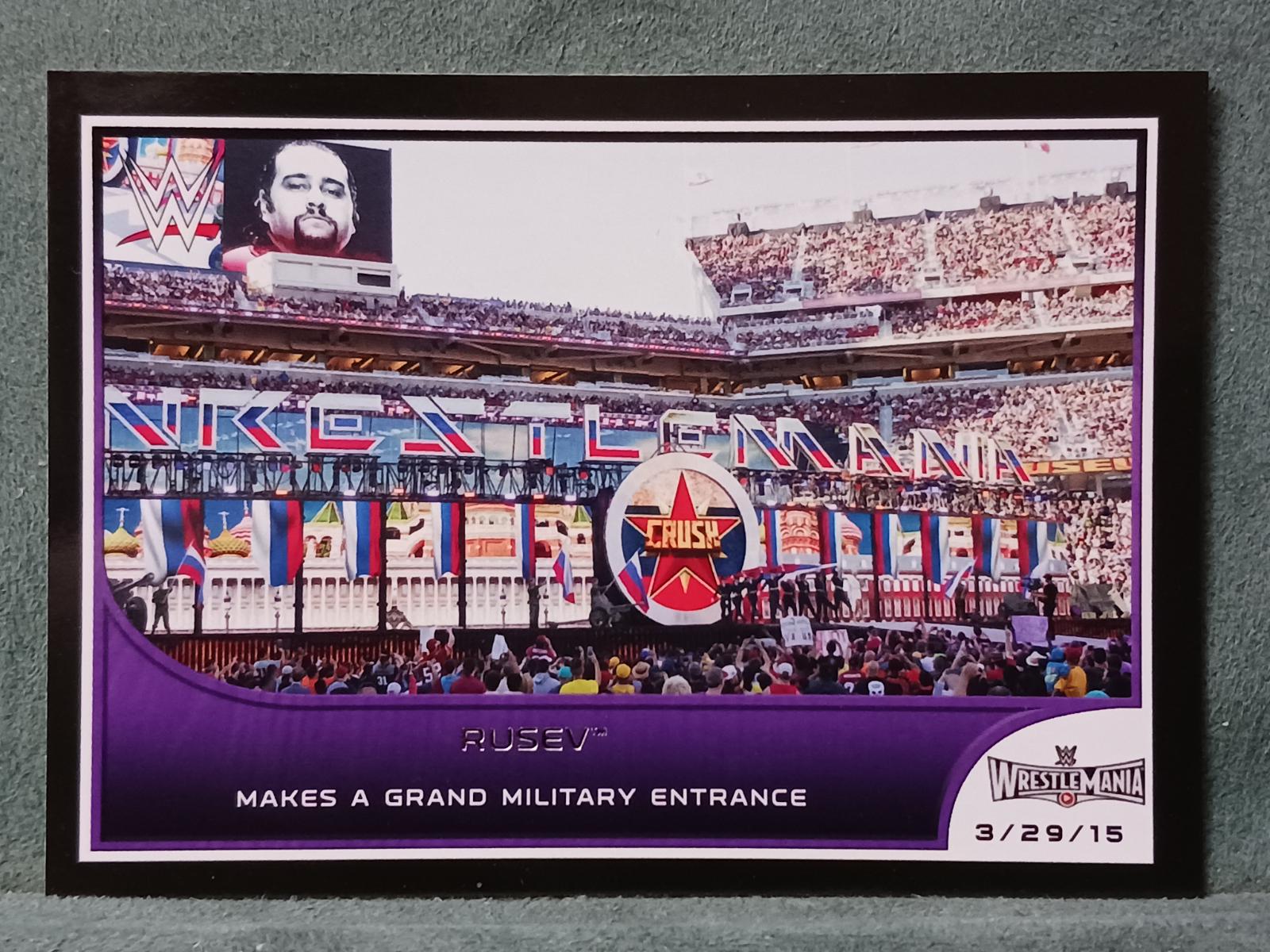 Rusev #11 Wrestling Cards 2016 Topps WWE Road to Wrestlemania