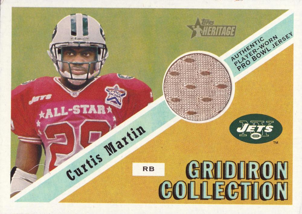 Curtis Martin #GC-CM 2002 Topps Heritage Football Gridiron Collection