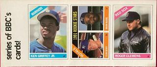 Ken Griffey Jr. / Royals 1991 Rookie Stars / Rogers Clemens
