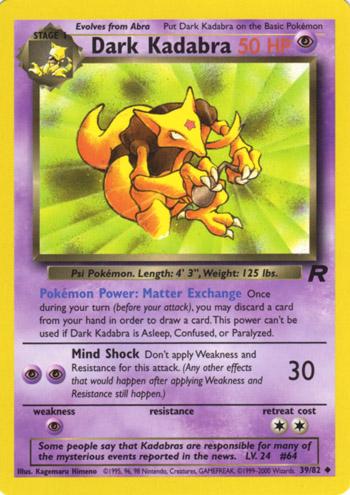 Dark Kadabra #39 Pokemon Team Rocket