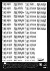 Back Of Card | Checklist Baseball Cards 2007 Topps Update & Highlights