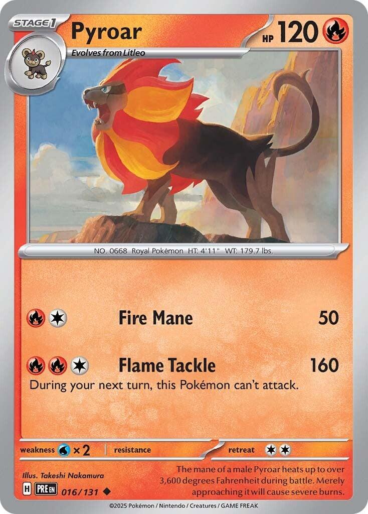 Pyroar #16 Pokemon Prismatic Evolutions