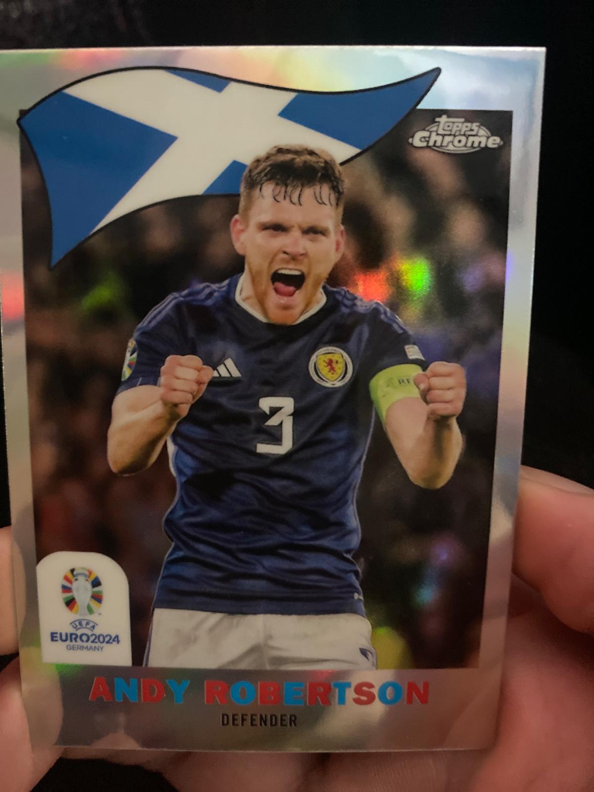 Andy Robertson #TC-10 Soccer Cards 2024 Topps Chrome UEFA Euro 1960