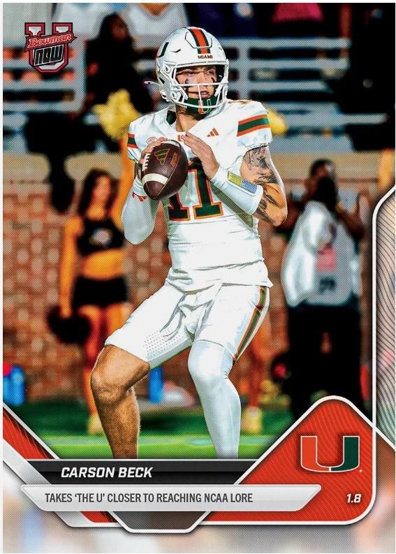 Carson Beck #65 2025 Bowman U Now Football