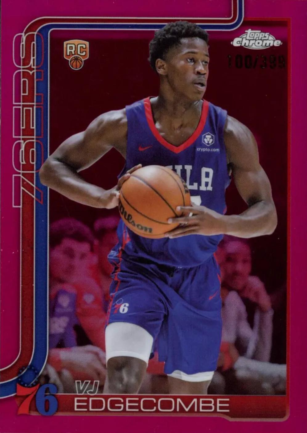 2025 Topps Chrome VJ Edgecombe [Magenta Refractor] #253 card