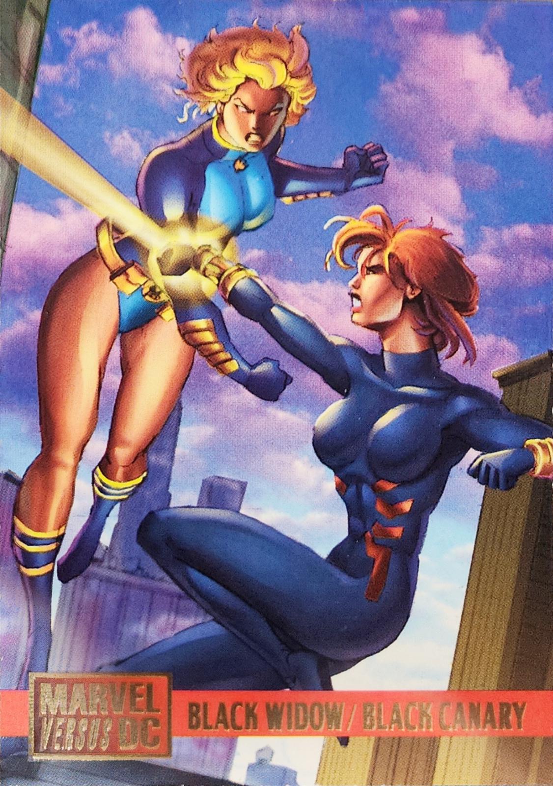 Black Widow / Black Canary #53 1995 Fleer DC vs Marvel