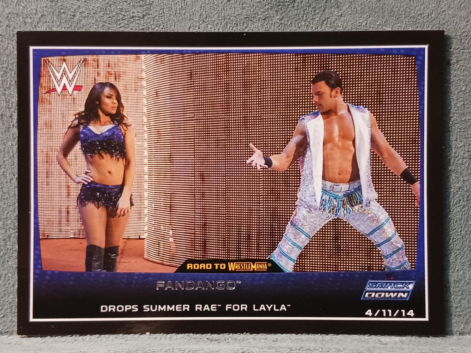 Fandango, Layla #4 Wrestling Cards 2015 Topps WWE Road to Wrestlemania