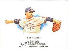 Ben Sheets #57 Baseball Cards 2008 Topps Allen & Ginter Prices