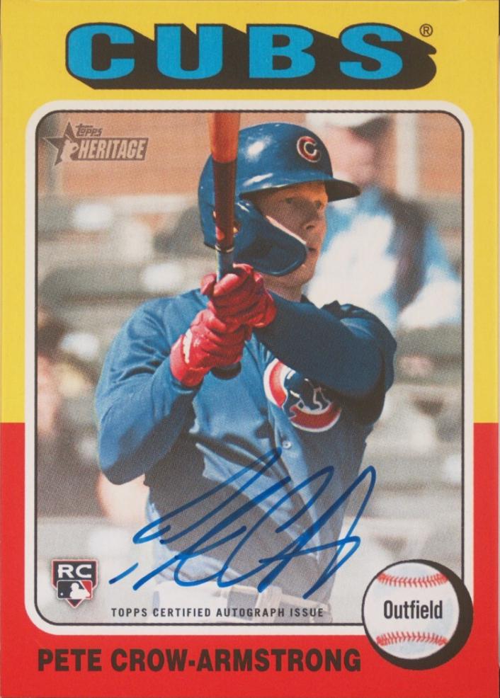 Pete Crow-Armstrong #ROA-PC Baseball Cards 2024 Topps Heritage Real One Autograph