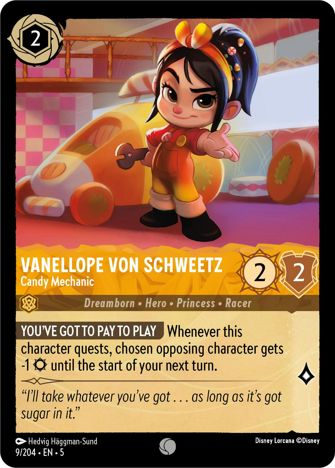 Vanellope von Schweetz - Candy Mechanic #9 Lorcana Shimmering Skies