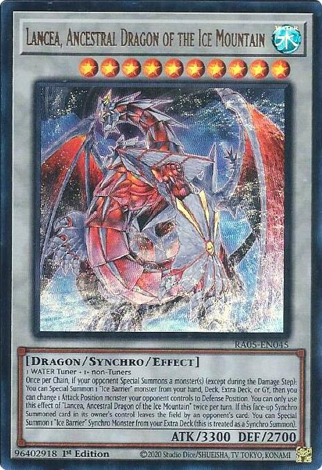 Lancea, Ancestral Dragon of the Ice Mountain [Ultimate Rare] RA05-EN045