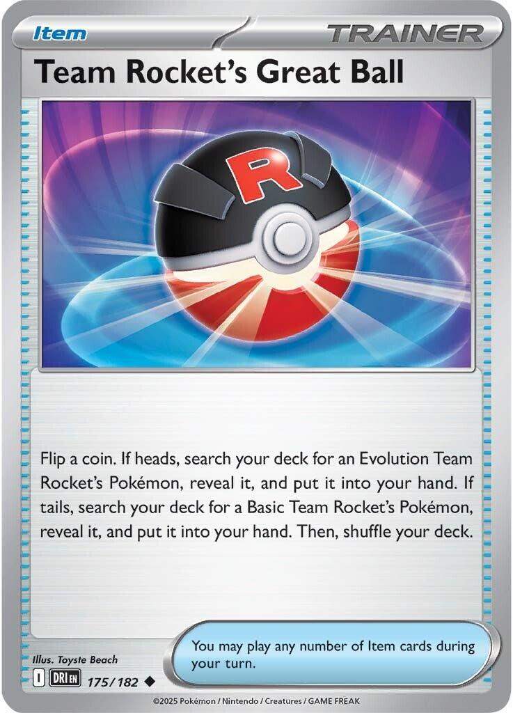 Team Rocket's Great Ball #175 Pokemon Destined Rivals