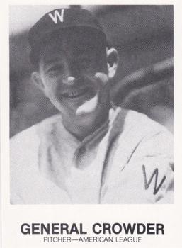 General Crowder #37 1983 Tcma Renata Galasso 1933 All Stars Baseball