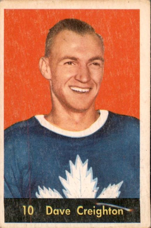 Dave Creighton #10 Hockey Cards 1960 Parkhurst
