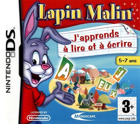 Lapin Malin J'Apprends À Lire Et Écrire PAL Nintendo DS