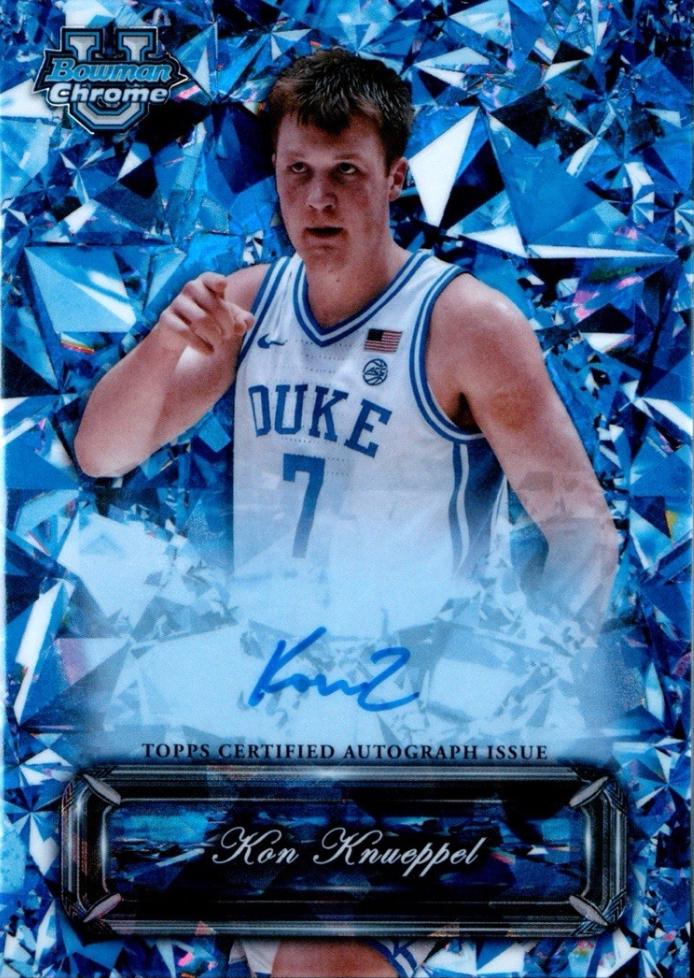Kon Knueppel #SSA-KK 2024-25 Bowman University Chrome Sapphire Basketball Sapphire Selections Autographs