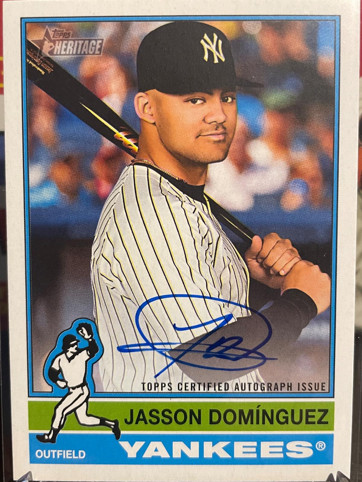 Jasson Dominguez #ROA-JDO Baseball Cards 2025 Topps Heritage Real One Autograph