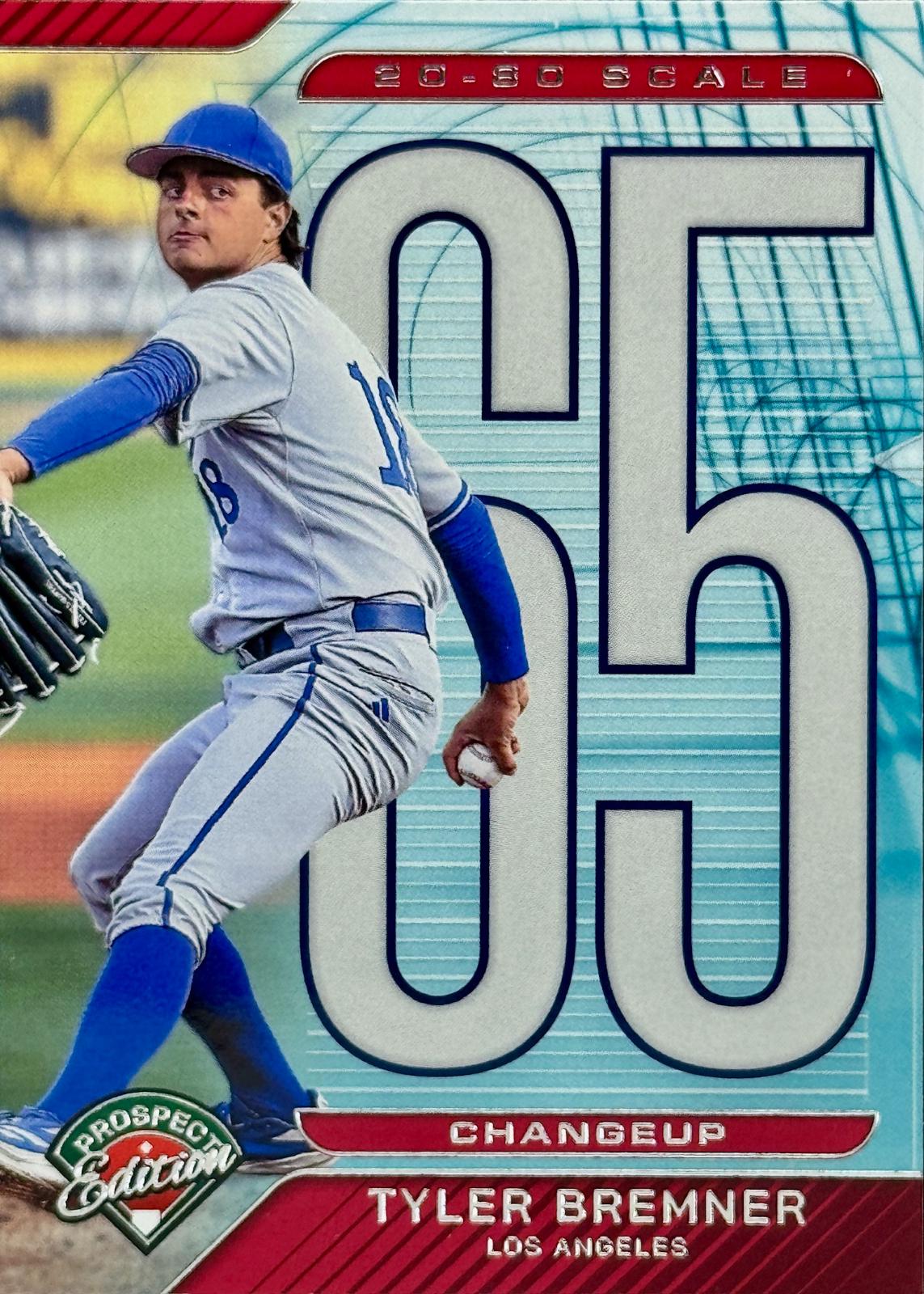 Tyler Bremner #8 2025 Panini Prospect Edition Baseball 20-80 Scale