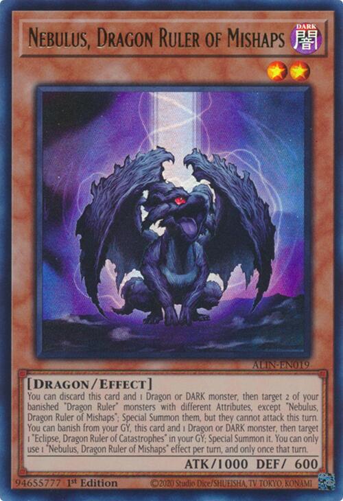 Nebulus, Dragon Ruler of Mishaps ALIN-EN019 YuGiOh Alliance Insight