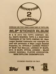 Rear | Chris Davis Baseball Cards 2015 Topps Sticker