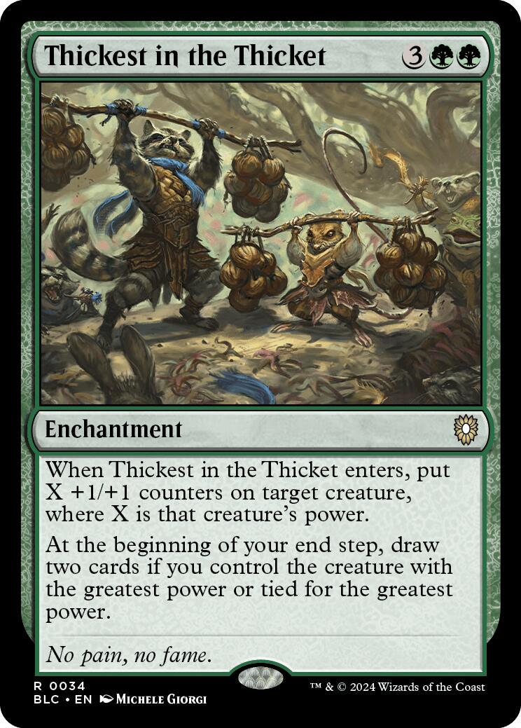Tap to enlarge Thickest in the Thicket, Magic Bloomburrow Commander