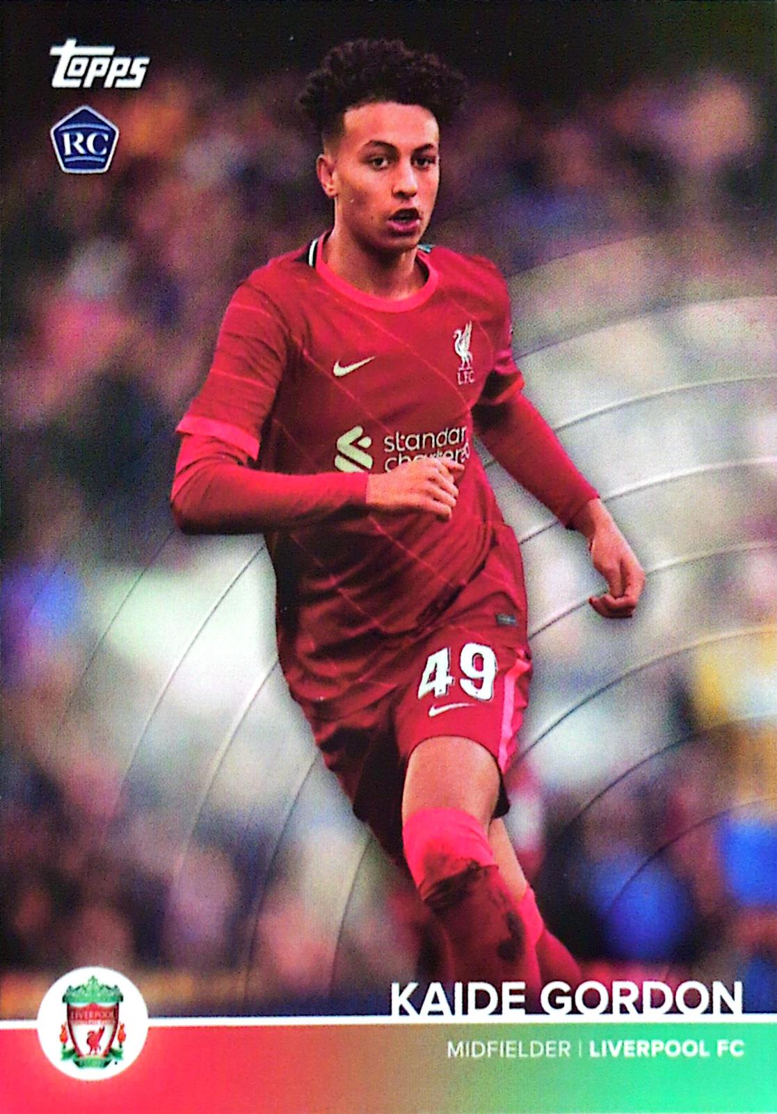 Kaide Gordon #11 2021 Topps Liverpool Fc Soccer