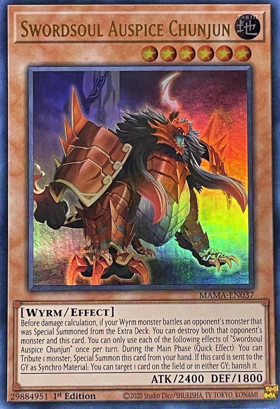 Swordsoul Auspice Chunjun MAMA-EN037 YuGiOh Magnificent Mavens