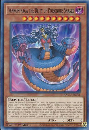 Vennominaga the Deity of Poisonous Snakes ANGU-EN041 YuGiOh Ancient Guardians